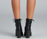Wild Side Faux Leather Lug Boots