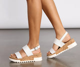 Just In Time Faux Leather Platform Sandals