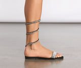 Wrapped In Rhinestones Wrap Sandals