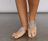 Glitter Goals Embellished Jelly Sandals