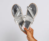 Glam Girl Metallic Toe Strap Sandal