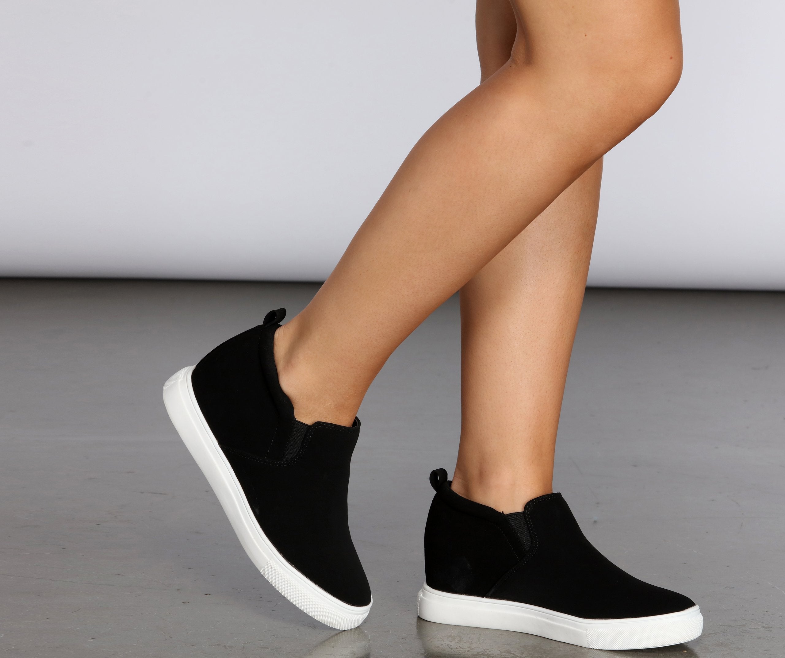Go The Mile Wedge Sneakers