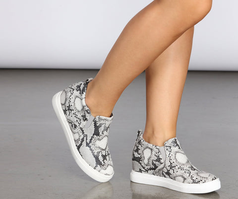 Go The Mile Wedge Sneakers