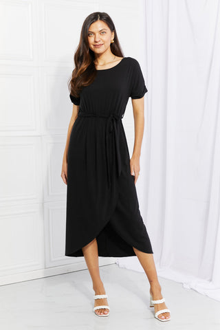 Full Size Right Here Tulip Hem Dress