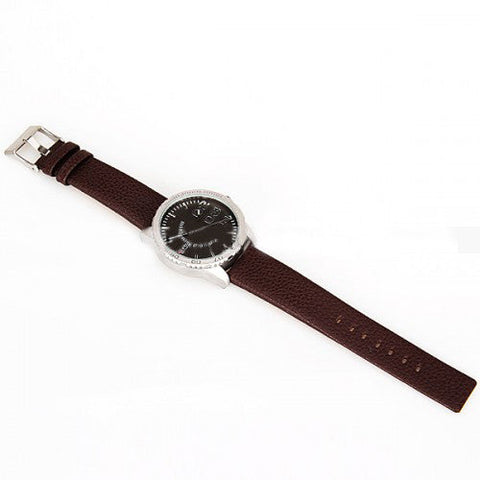 Watch with Leather Band (Brown 5.2cm Dial)