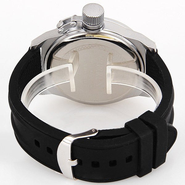 Watch with Silicone Band (Black 5.7cm Dial)