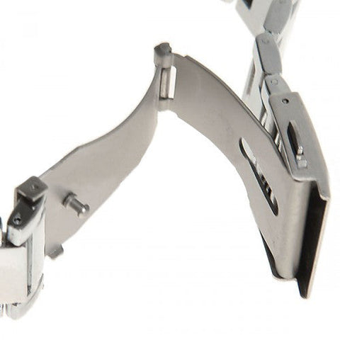 Watch with Stainless Steel Band (White 4cm Dial)
