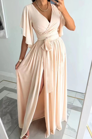 You're Enough Ruffles Sleeve Maxi Dress