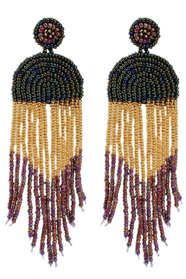 Boucles d'oreilles pendantes en cascade Boho