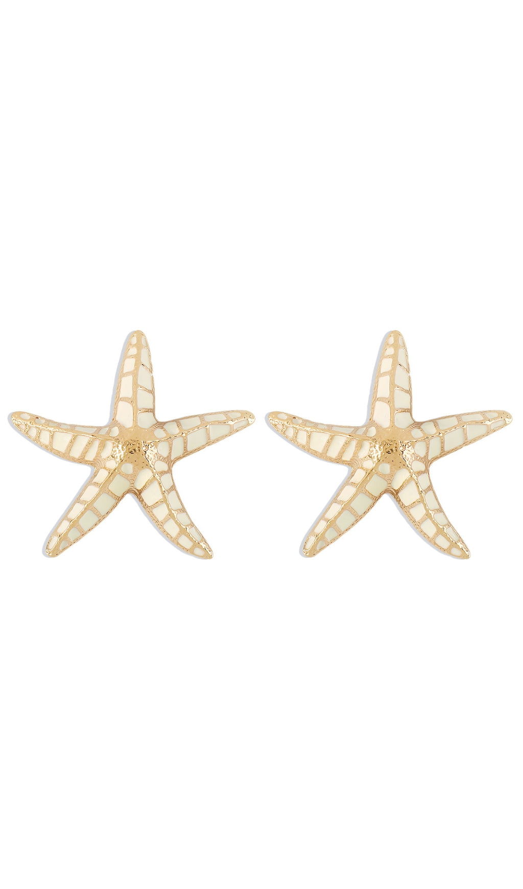 Boucles d'oreilles étoiles de mer beiges