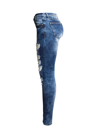 Full Size Distressed Skinny Jeans with Pockets