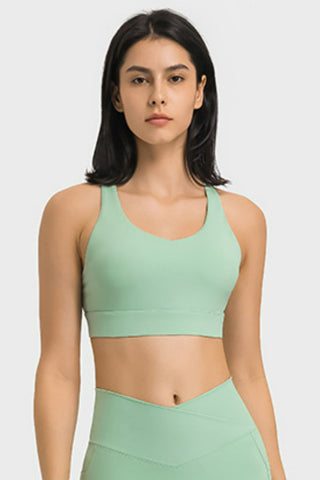 Soutien-gorge de sport respirant à dos croisé