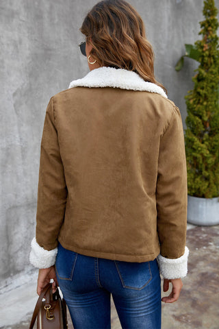 Lapel Collar Long Sleeve Coat
