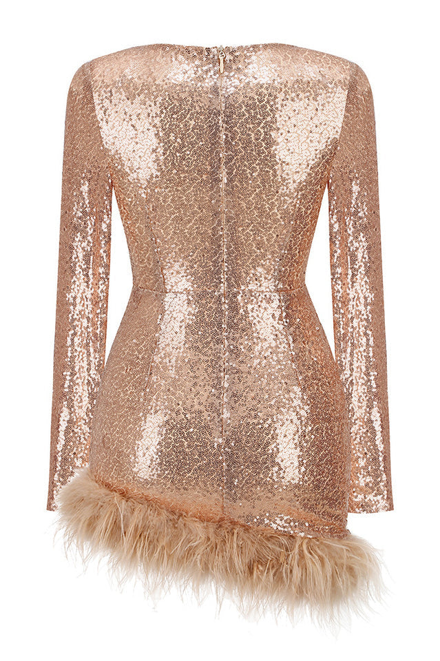 Daria Sequin Feather Mini Dress Luis Shop Daria Sequin Feather Mini Dress Luis Shop