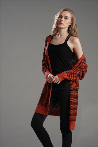 V-Neck Button Down Longline Cardigan