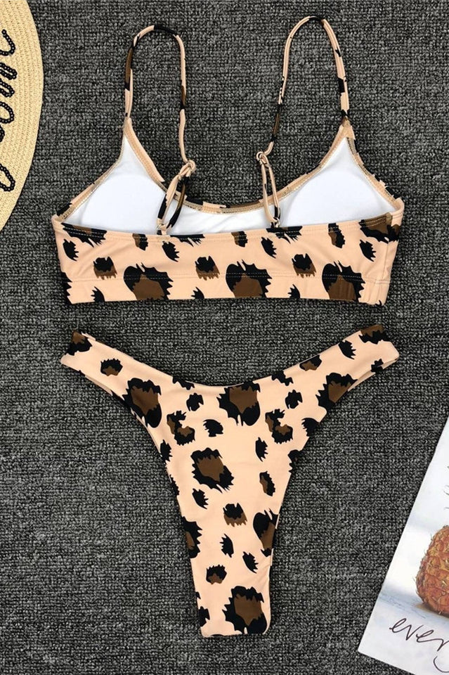 Leopard Print Bikini Set (Multicolor)