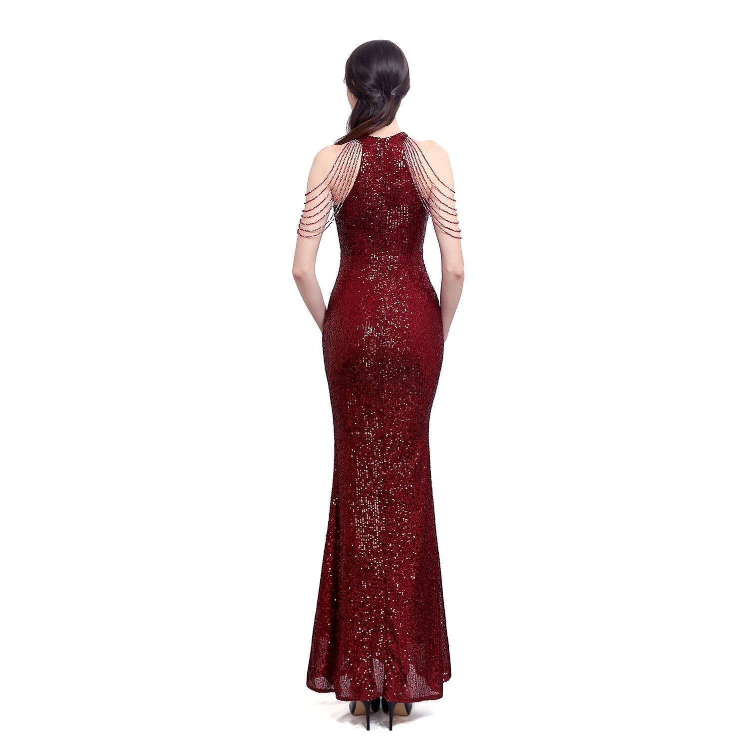 Harper formal sequin halterneck dress