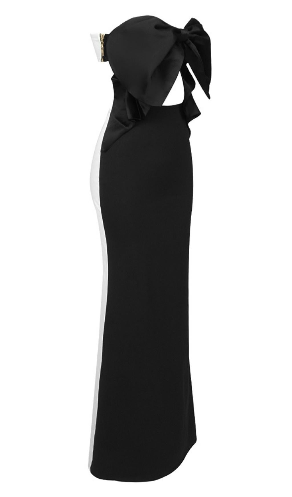 Strapless Cut Out Maxi Dress