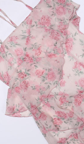 Mini-robe en jacquard sans manches en rose