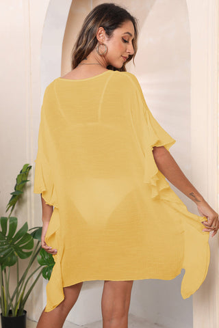 Ruffle Loose Beach Cover Up Dress