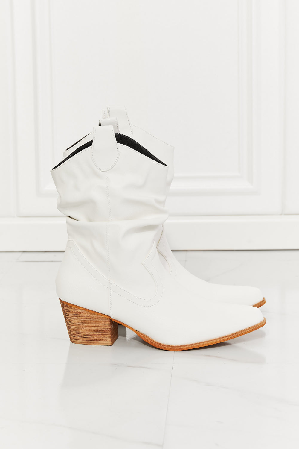 Bottes de cowboy Scrunch Better in Texas en blanc