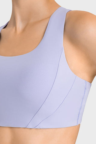 Highly Stretchy Cutout Racerback Sports Bra