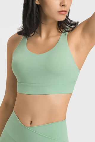 Soutien-gorge de sport respirant à dos croisé