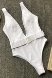 One Piece Belted Swimsuit