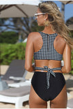 Racerback Waist Tie One-piece Bikinis