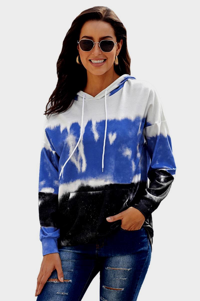 Tie Dye Drawstring Hoodie