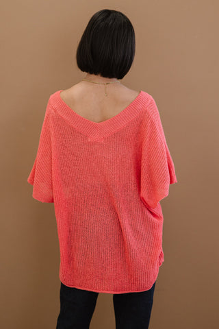 Lips Are Sealed Full Size Run Openwork Short-Sleeve Sweater