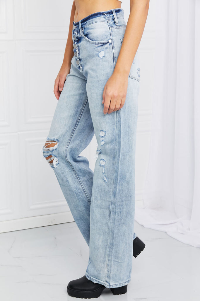 Kancan Raw Hem Button Fly Denim Shorts main image 0
