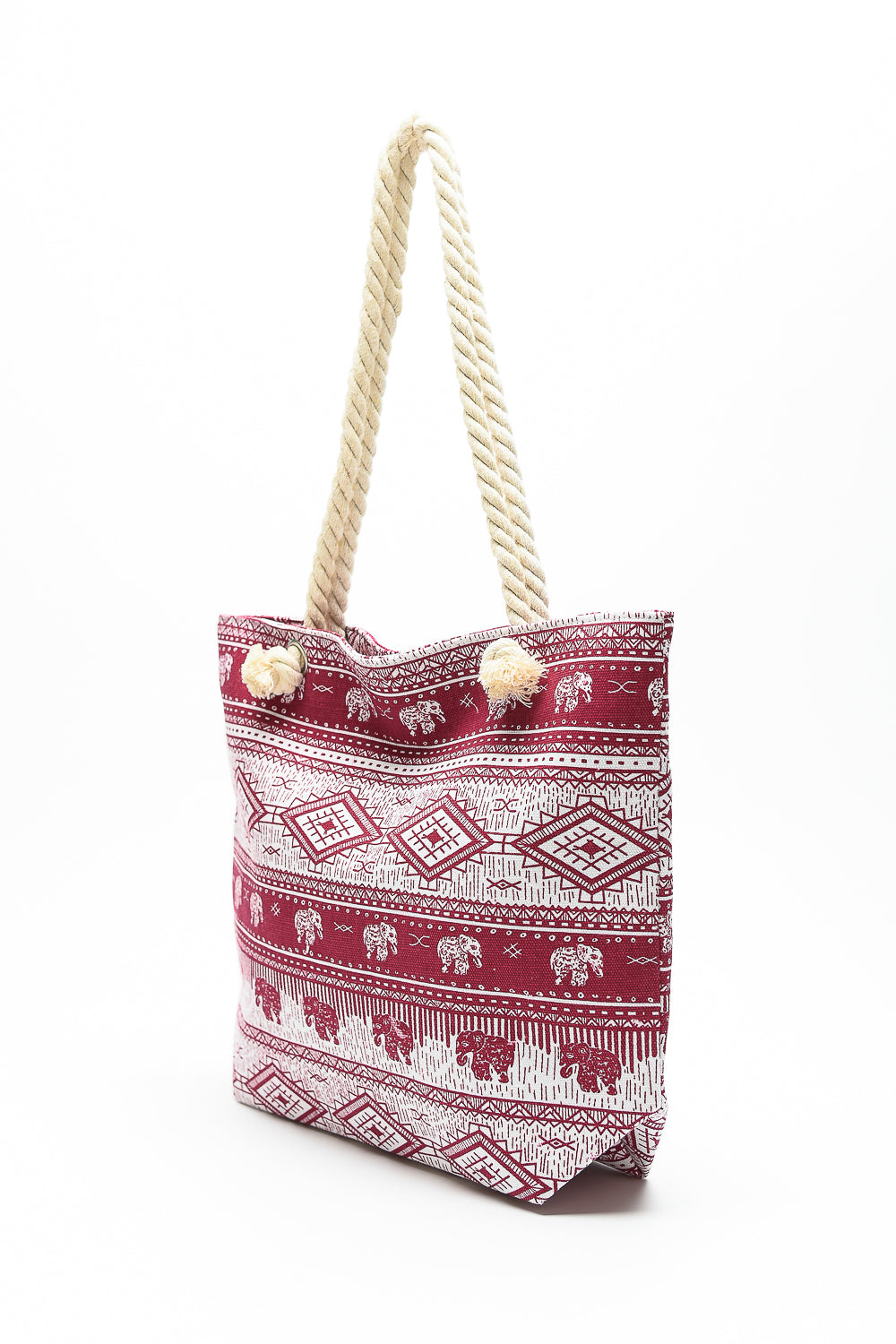 Justin Taylor Printed Tote with Rope Handles