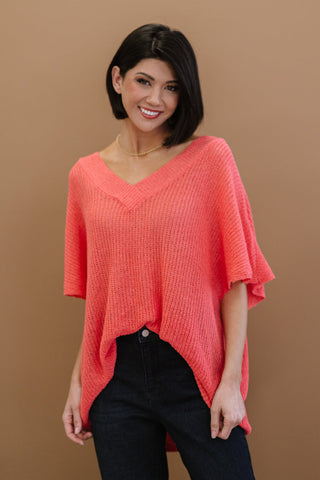 Lips Are Sealed Full Size Run Openwork Short-Sleeve Sweater