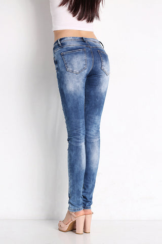 Full Size Distressed Skinny Jeans with Pockets