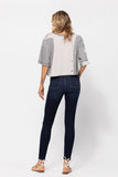High Rise Skinny Jeans with Handsanding