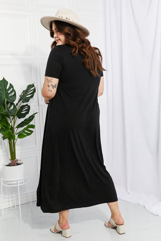 Simple Wonder Full Size Pocket Maxi Dress in Black