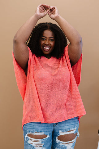Lips Are Sealed Full Size Run Openwork Short-Sleeve Sweater