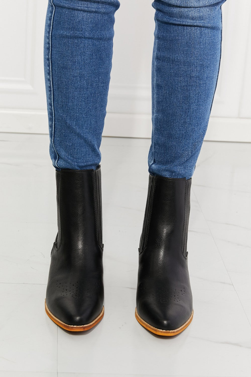 Love the Journey Stacked Heel Chelsea Boot in Black