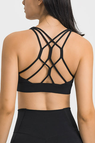 Soutien-gorge de sport respirant à dos croisé