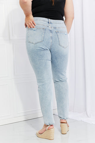 Lovervet Full Size Raw Hem High-Waisted Jeans