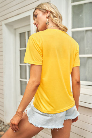 Leopard Letters Graphic T-shirt