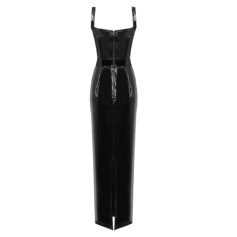 Strapy Bandeau Maxi Dress in Black