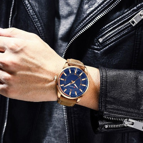 Sports Leather Watch (Dial 4.7cm)