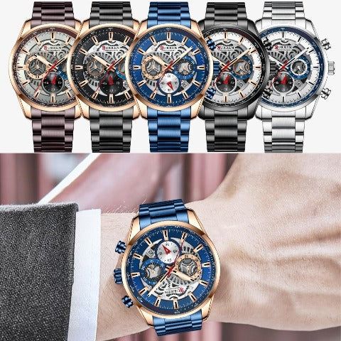 Full Steel Chronograph Watch (Dial 4.5cm)