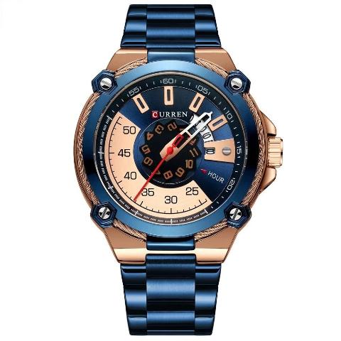 Blue n Gold Dial Watch (Dial 4.5cm)