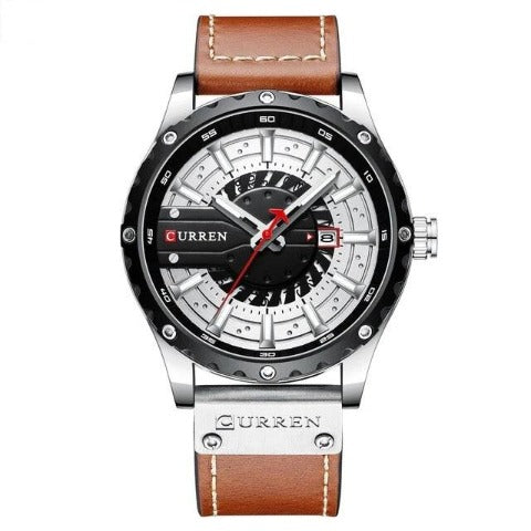 Waterproof Leather Band Watch (Dial 4.8cm)