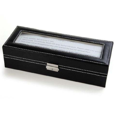 PU Leather 6 Grids Watch Box