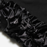 Black Ruffle Hem Dress