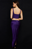Satin Low Waist Midi Dress